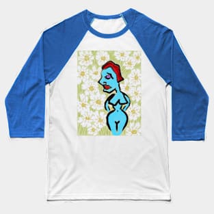 Girl with flowers Baseball T-Shirt